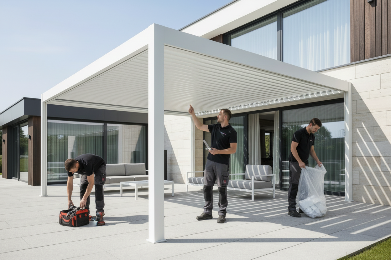 Completamento installazione pergola bioclimatica