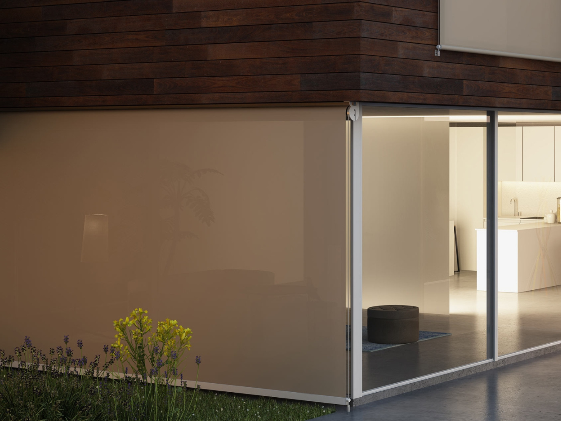 Tenda verticale con cavo senza cassonetto