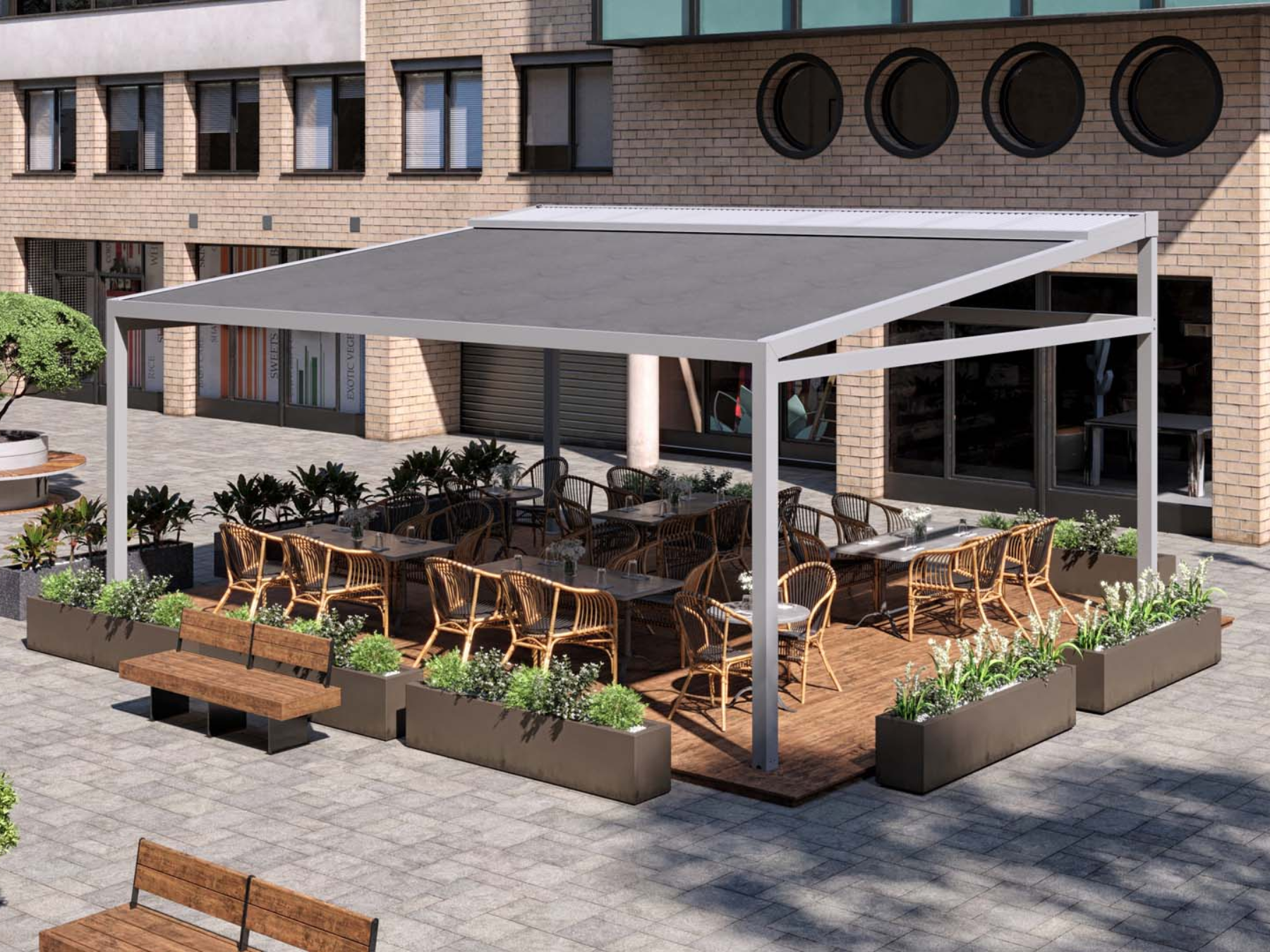 SKYCOVER - Pergola con Telo Retraibile