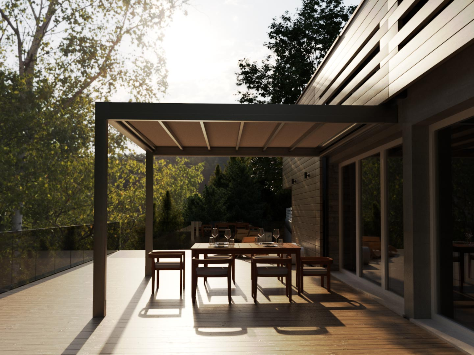 Artika - Pergola Piana con Telo Retraibile