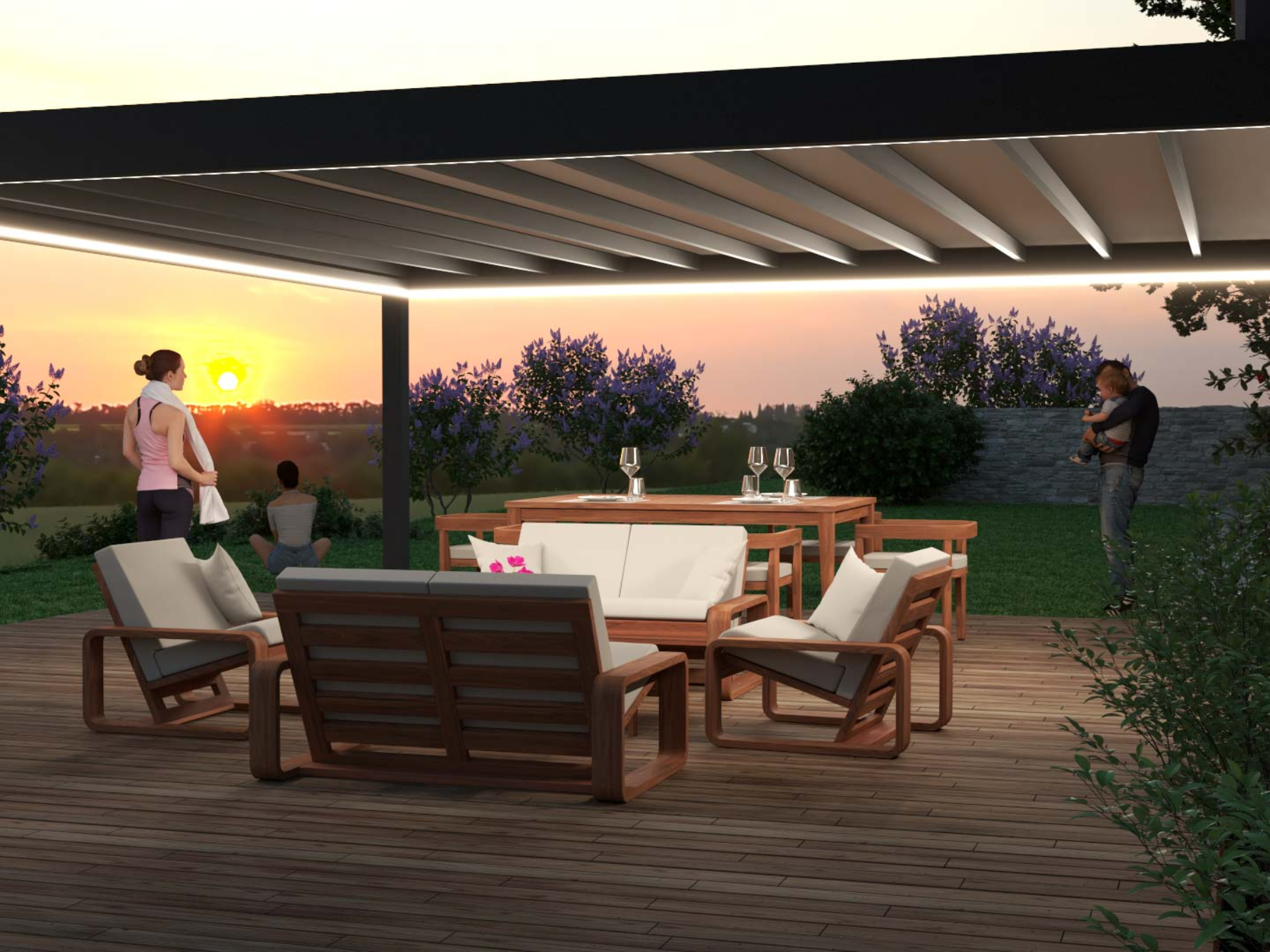 Artika - Pergola Piana con Telo Retraibile