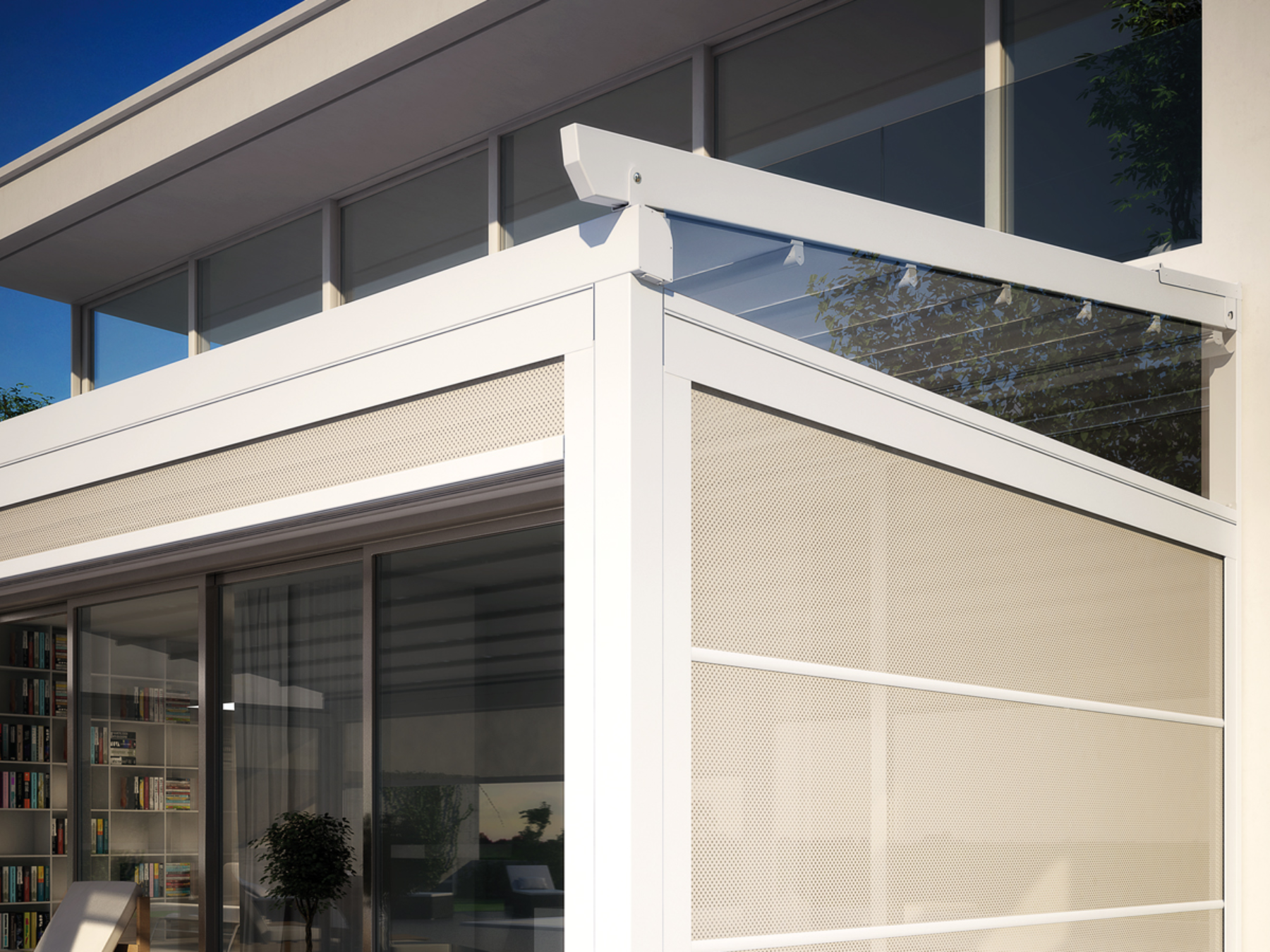 Quick - Pergola Addossata con Telo Retraibile