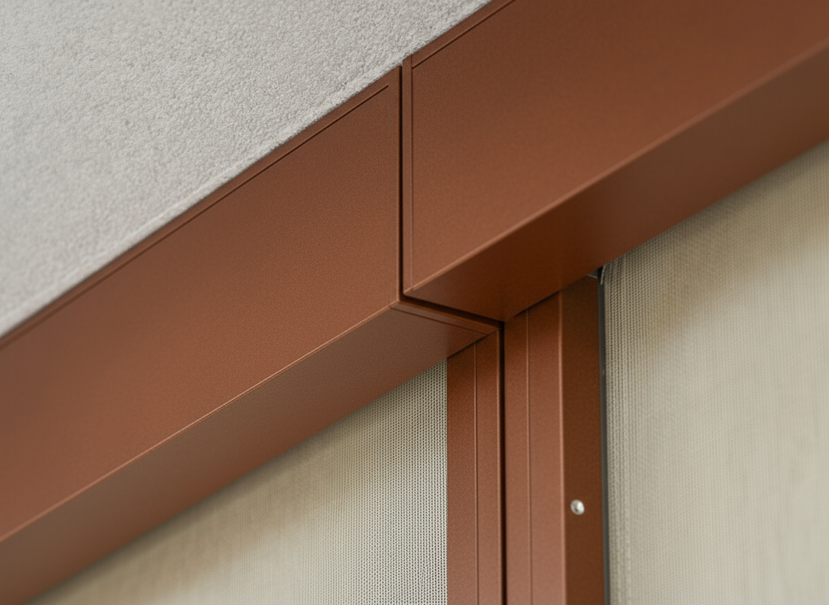 Cassonetto tenda zip color corten
