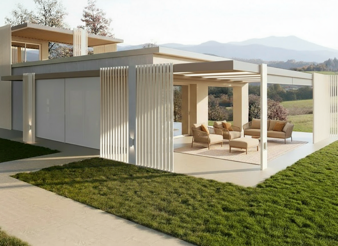 Pergola bioclimatica pulita