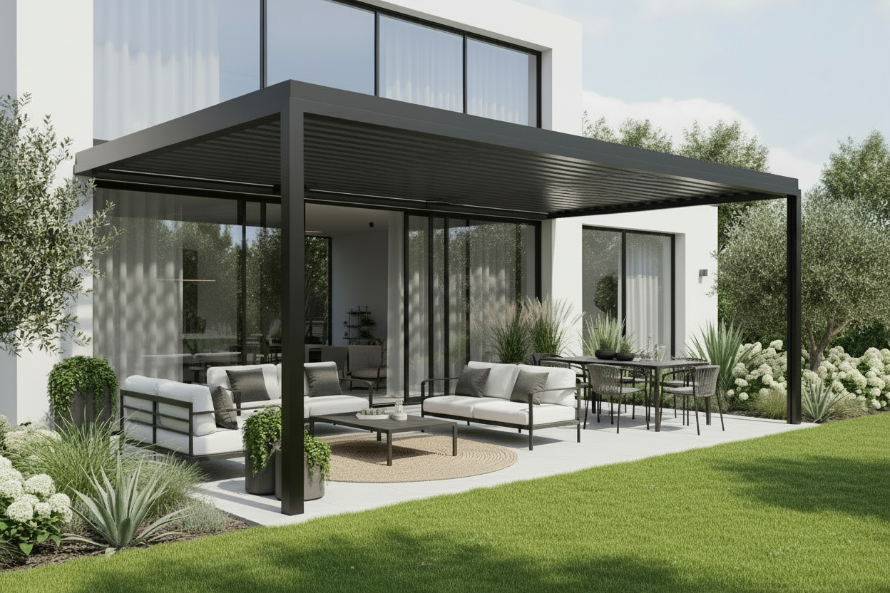 Pergola con linee corrette