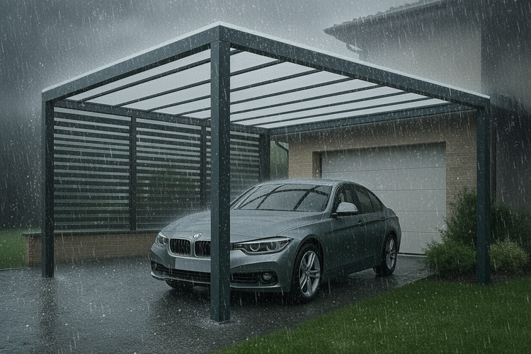 Pergola con pioggia minima