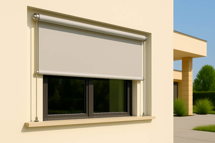 Tenda a caduta completamente libera senza alcun cavo