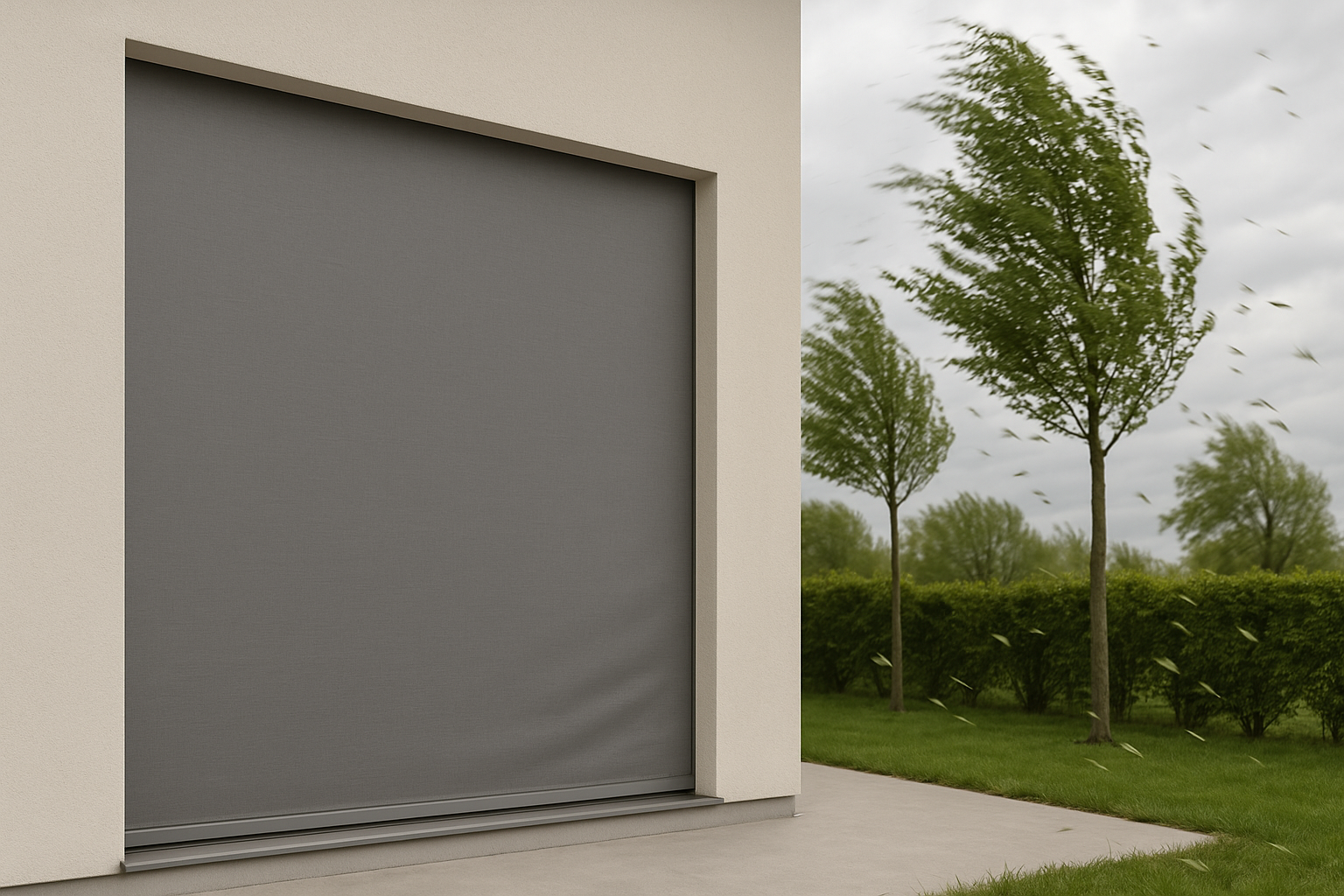 Tenda zip con installazione incassata